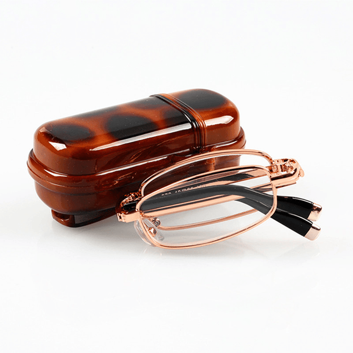 Men Women Folding Presbyopic Glasses with Glasses Case - MRSLM