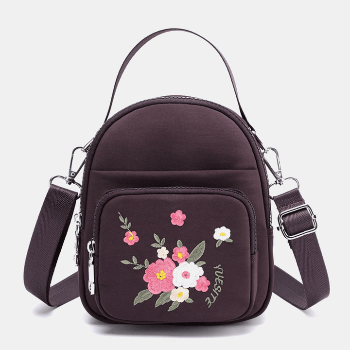 Women Fashion Embroidery Shoulder Bag Crossbody Bag - MRSLM