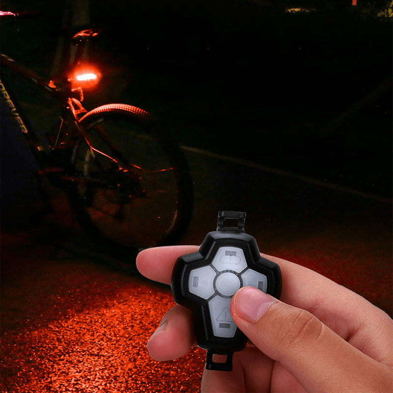 BIKIGHT Wireless Remote Control Bicycle Tail Light Turn Signal USB Rechargeable Waterproof Night Bike Cool Riding Warning Light - MRSLM