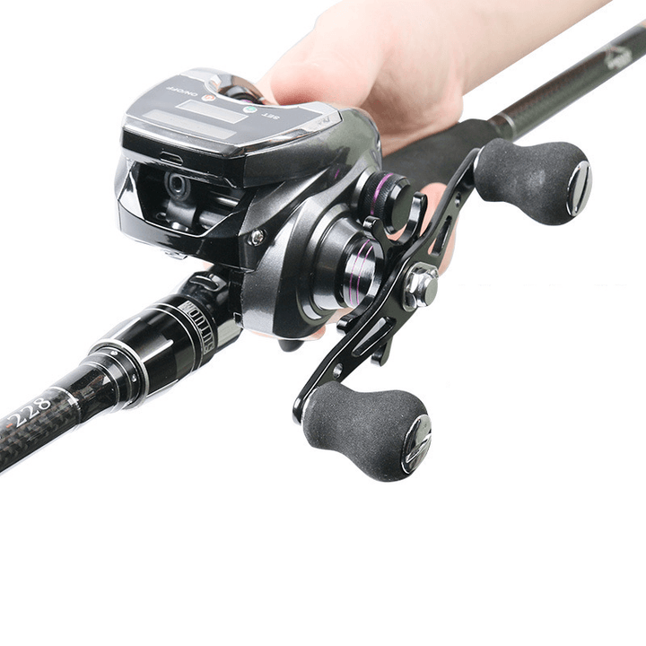 DEUKIO Digital Display Electronic Fishing Reel 6+1BB 8.0:1 High Speed Ratio 10Kg Max Braking USB Rechargeable Left/Right Hand Fishing Reel - MRSLM