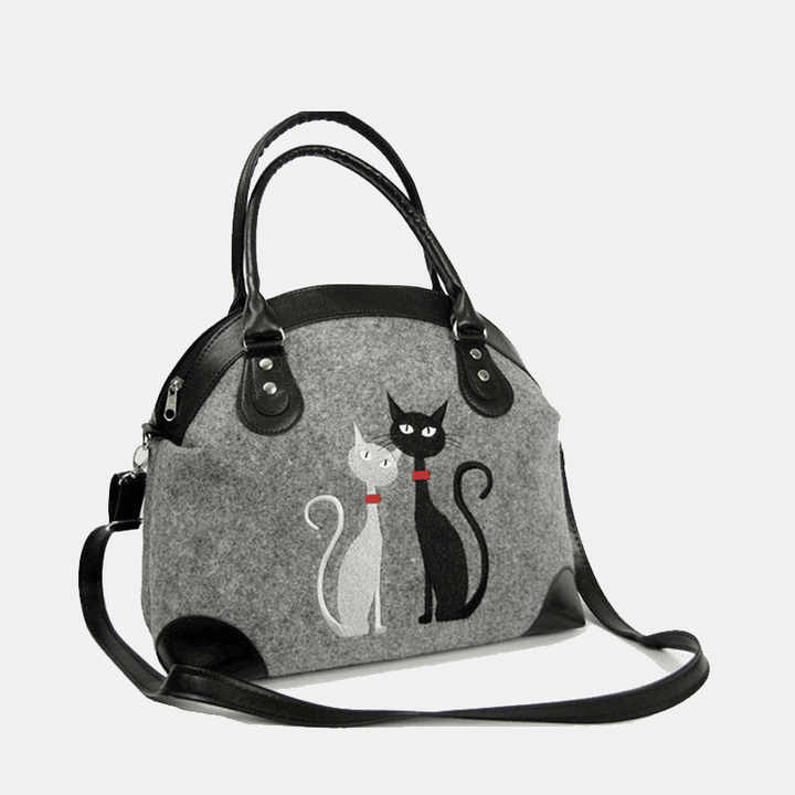 Women Crossbody Bag Cat Pattern Handbag Shoulder Bag - MRSLM