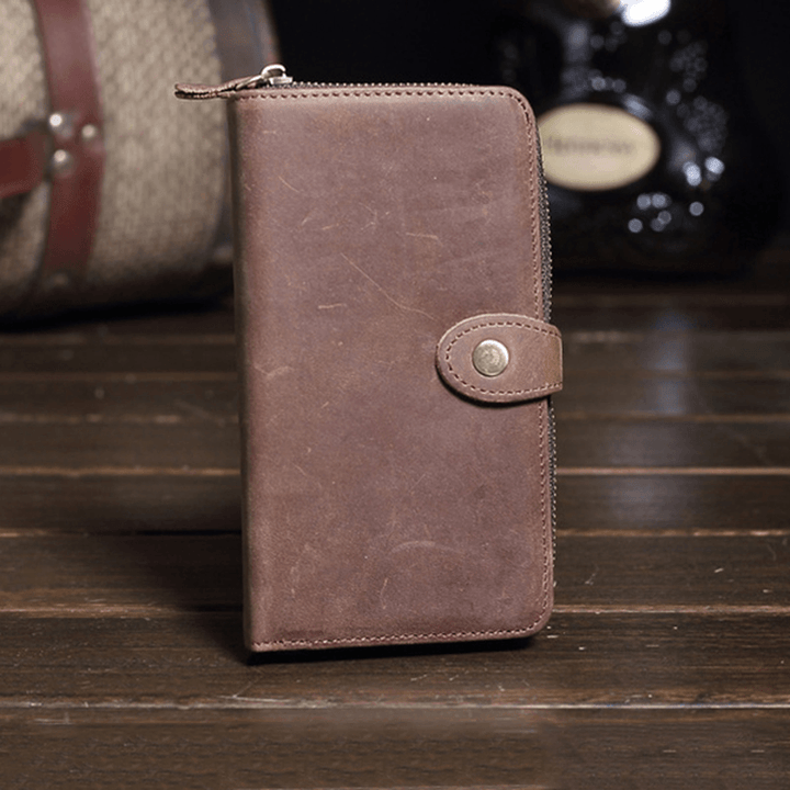 Vintage Genuine Leather Large Capacity Wallet - MRSLM