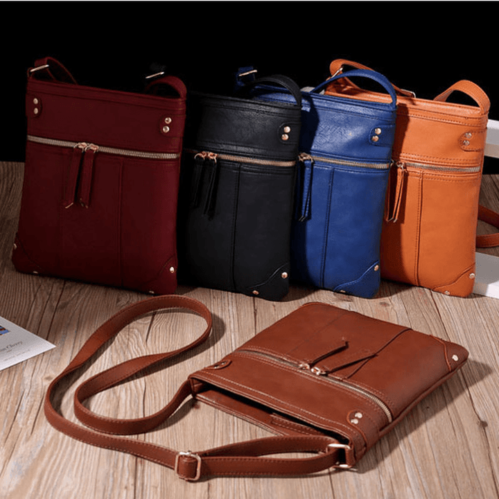 Women Vintage Messenger Bags Girls Casual Shoulder Bags Retro Crossbody Bags - MRSLM