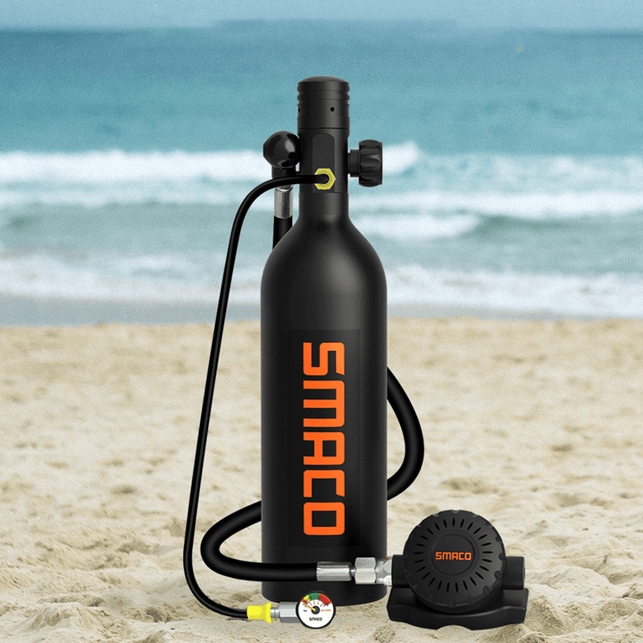 SMACO 1L S400Pro Diving Scuba Tank Oxygen Tank Diving Respirator Diving Equipment Water Sport with Storage Bag - MRSLM