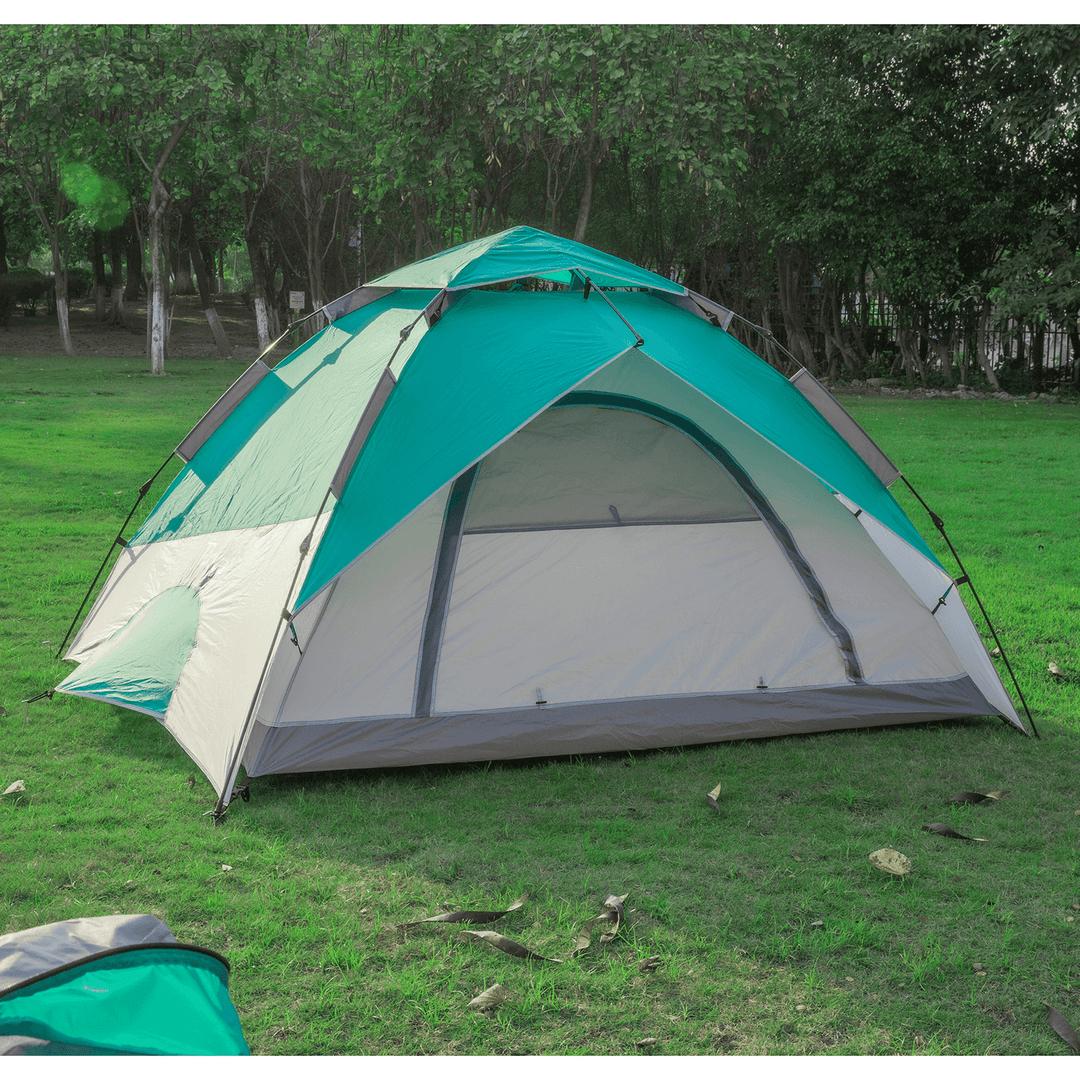 Tooca 4 Person Camping Tent Instant Set up Automatic Dome Tent Waterproof Windproof Outdoor Camping Sun Protection Shelters - MRSLM