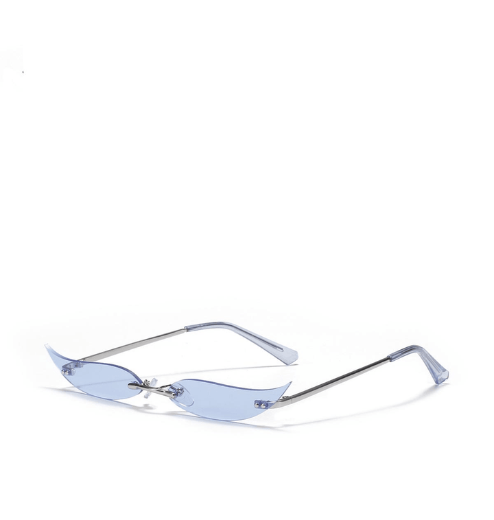 Rimless Metal Pointed Cat-Eye Sunglasses - MRSLM