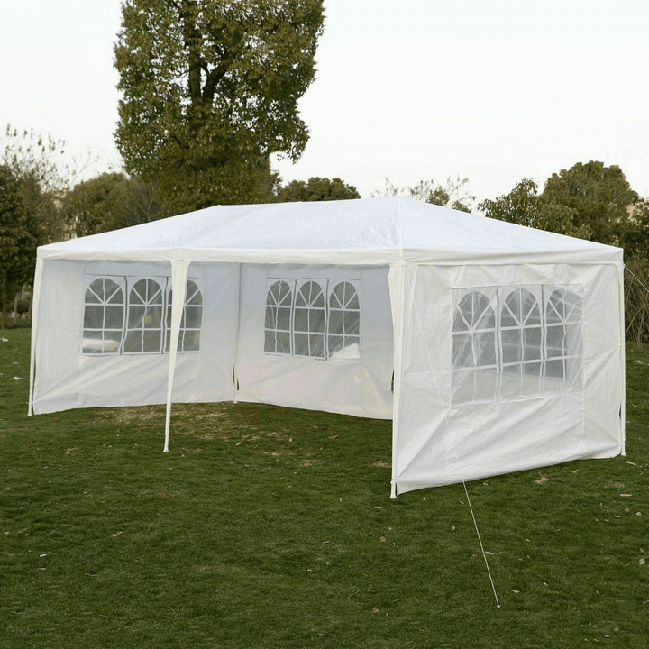 3X12M 4 Side Gazebo Shelter Waterproof Canopy Wall Gazebo Shelter with Window without Top Outdoor Camping Travel - MRSLM