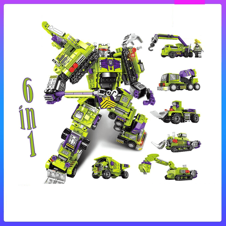 Steel Mecha Product Becomes Hercules 6-In-1 Puzzle Assembly Building Block Toy - MRSLM