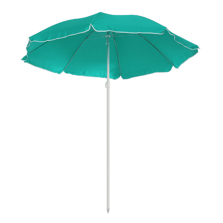 1.8M 8 Ribs Steel Poles Beach Umbrella Adjustable Garden Patio Parasol Sunshade - MRSLM