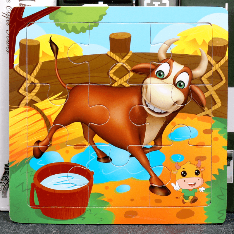 Children'S Toy Educational Zodiac Wooden Puzzle - MRSLM