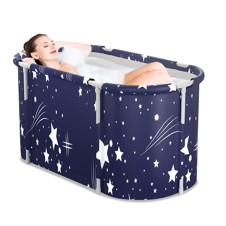 118X55X50Cm Folding Bathtub Water Tub Indoor Outdoor Portable Adult Separate Soaking Spa Bath Bucket Baby Bathing Space Saving - MRSLM