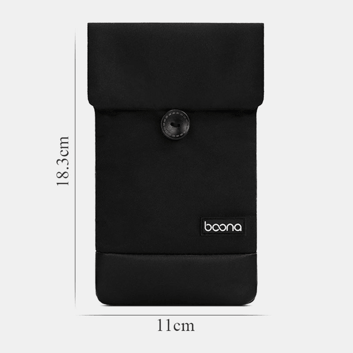 Unisex Oxford PU Leather Portable Dustproof Waterproof Mobile Power Headset Bag Phone Power Bank Storage Bag Clutch Bags - MRSLM