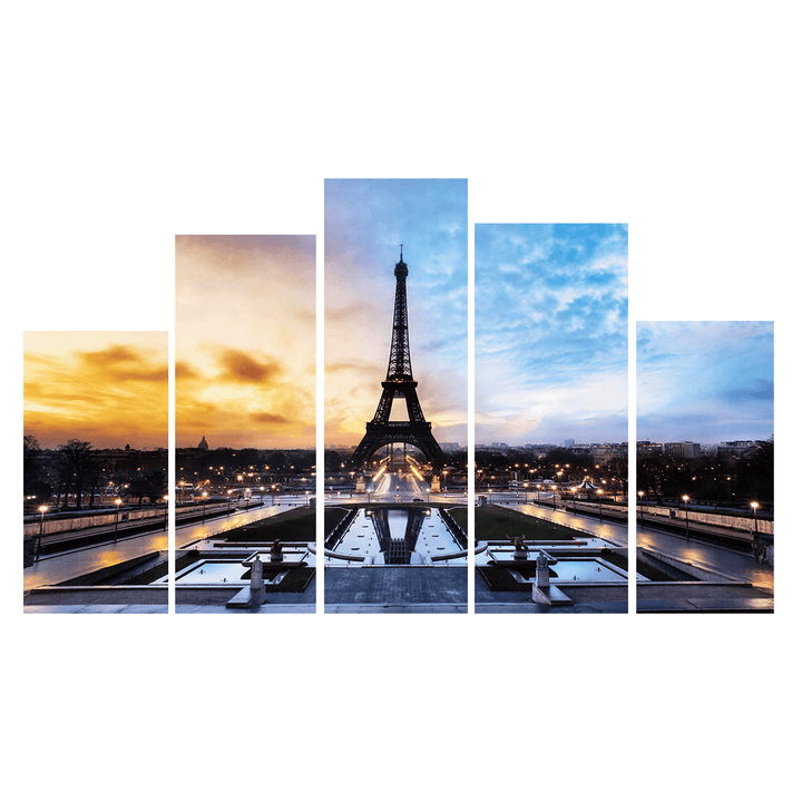 Paris Eiffel Tower Paintings Art 5 Pcs Print Picture Home Room Decor No Framed - MRSLM