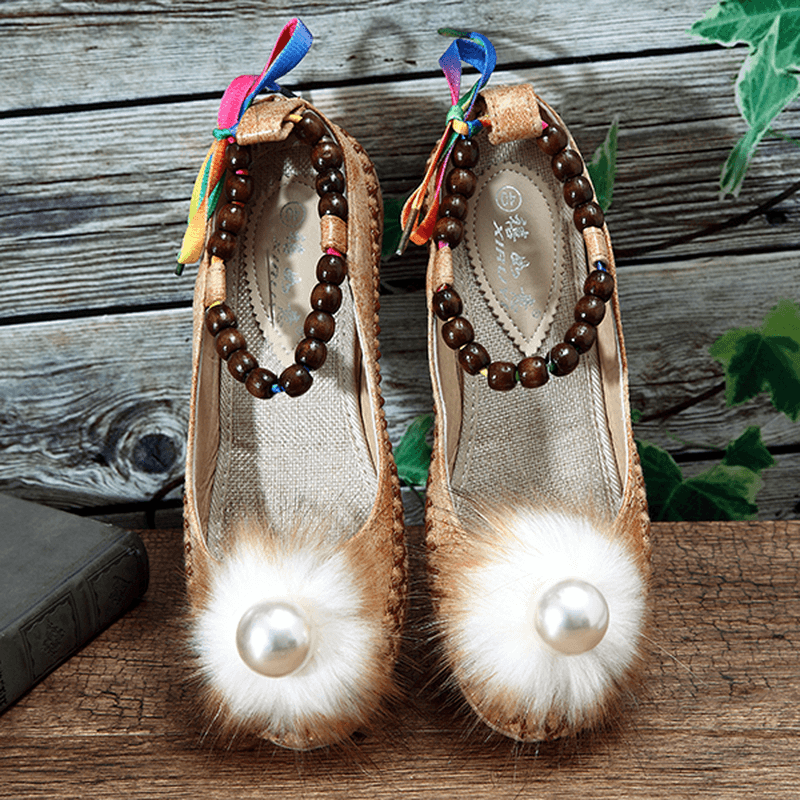 Women Beading Colorful Flats Loafers - MRSLM