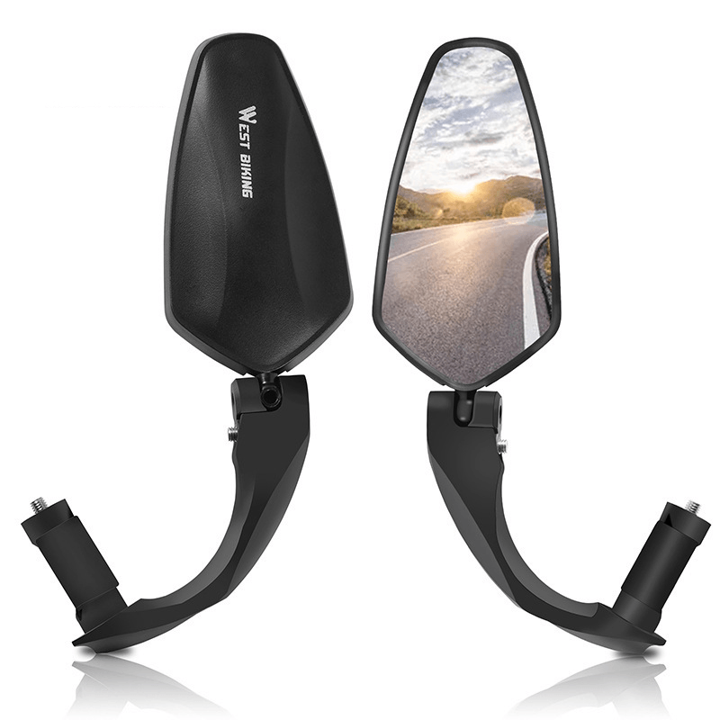 WEST BIKING Bike Mirrors 360 ° Adjustable Mirrored Mountain Bike Mirrors Foldable Nylon PA/PP Mirrors Equipment - MRSLM