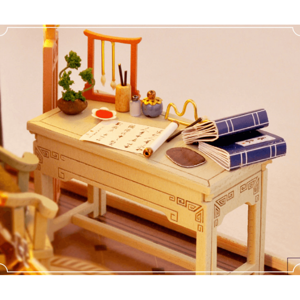 TIANYU DIY Doll House TW37 Ink Color Collection of Qingdai Creative Antiquity Scene Handmade Small House - MRSLM