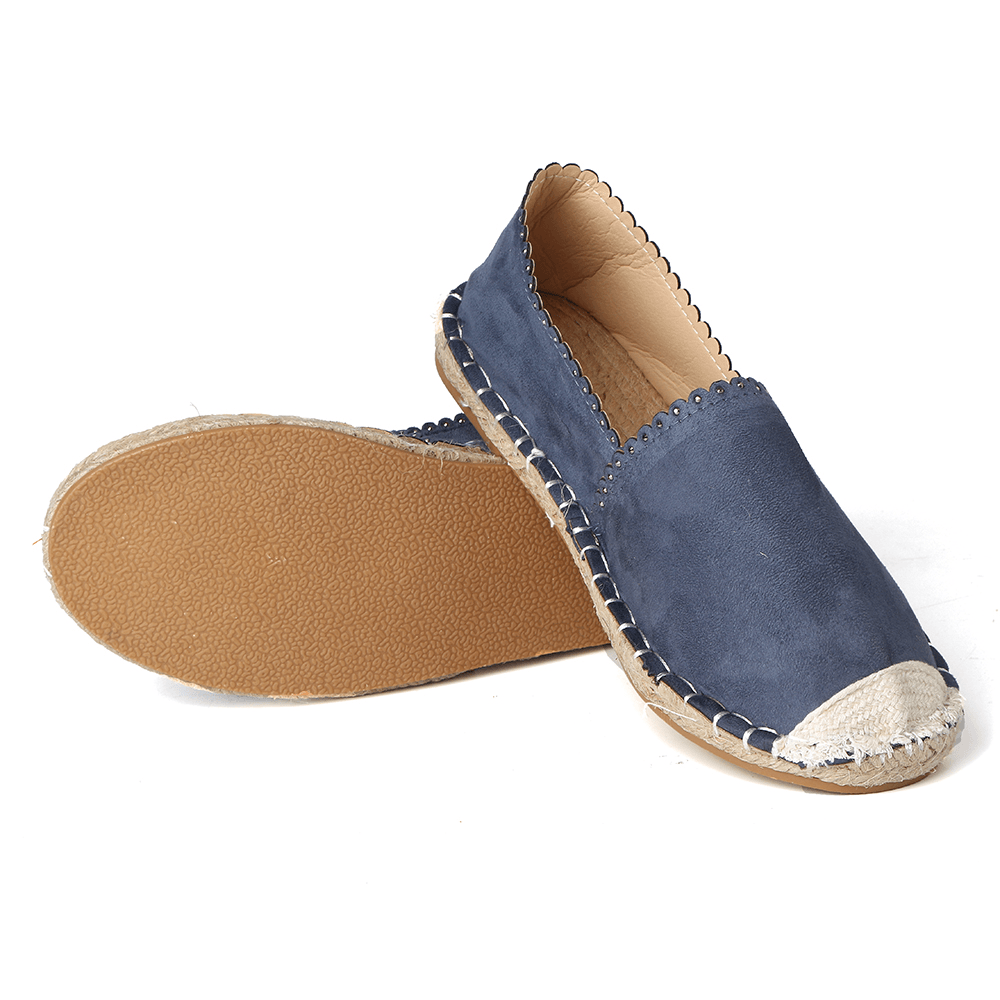 Women Casual Comfy Breathable Espadrille Flat Slip on Flats - MRSLM