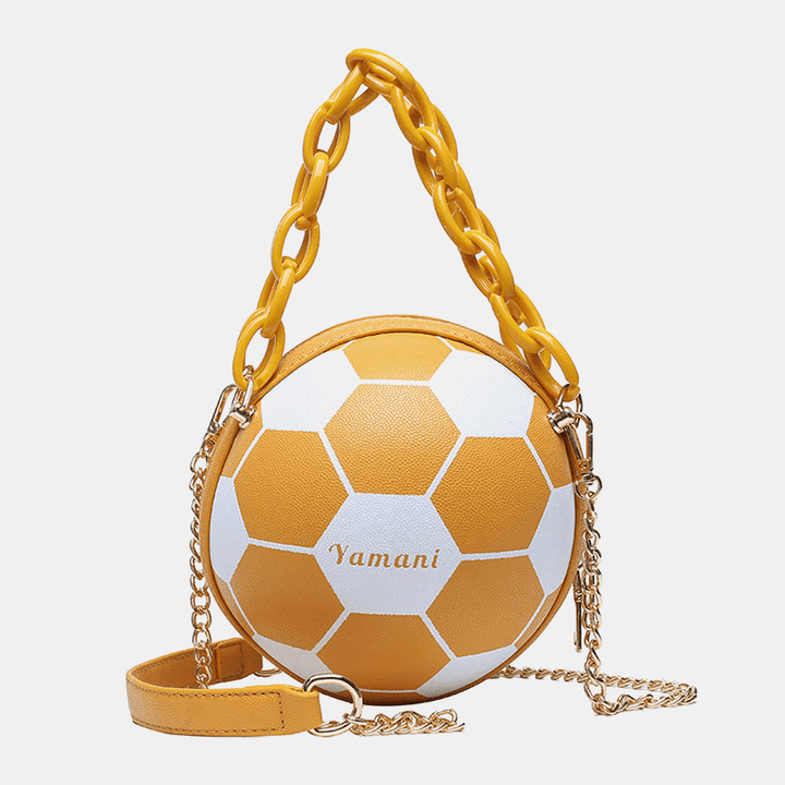 Women Basketball Football Chains Handbag Crossbody Bag Shoulder Bag - MRSLM