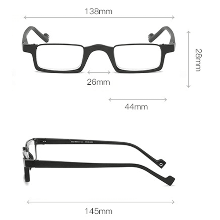 Unisex TR90 Frame HD Reading Glasses Bendable Square Glasses - MRSLM