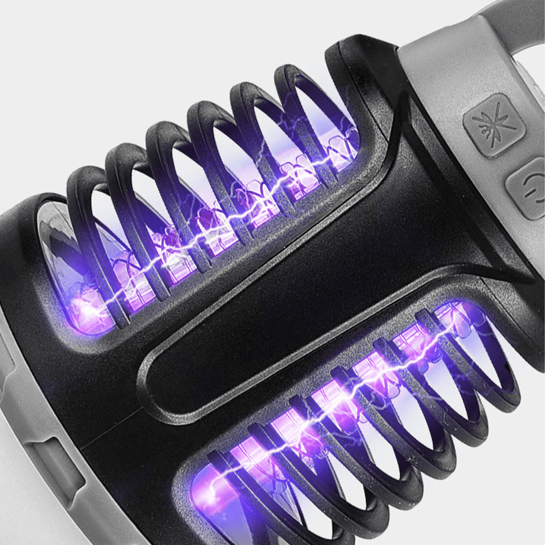 70 Lumens 2-In-1 LED Zapper Light Bulbs Mosquito Killer Lamp 4 Modes USB Rechargeable Hook Hanging Camping Light - MRSLM