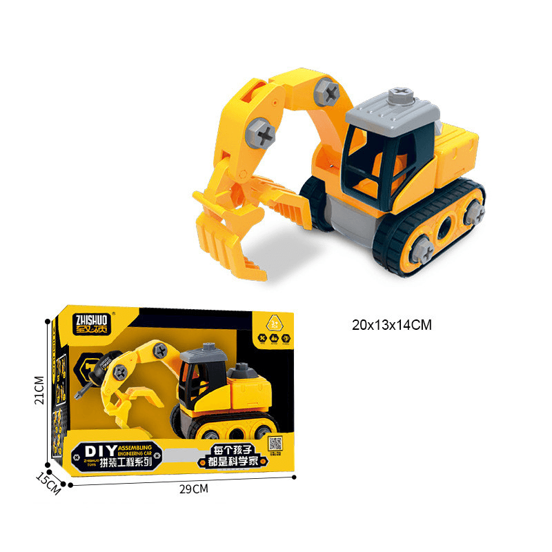 Screw and Assemble Block Engineering Truck Toy - MRSLM