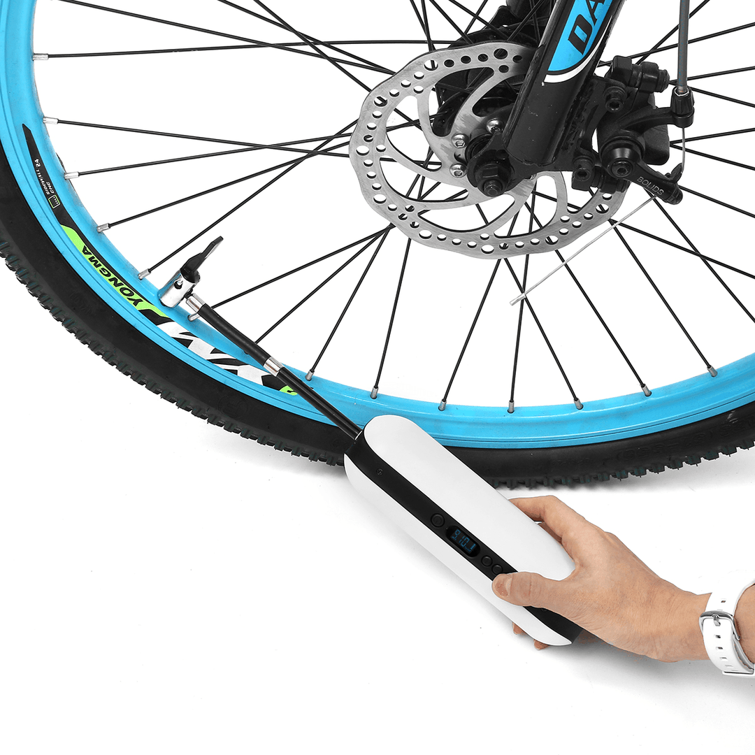 150PSI Portable Electric Air Compressor Bicycle Bike Electric LED Tire Inflator Pump USB Charging - MRSLM