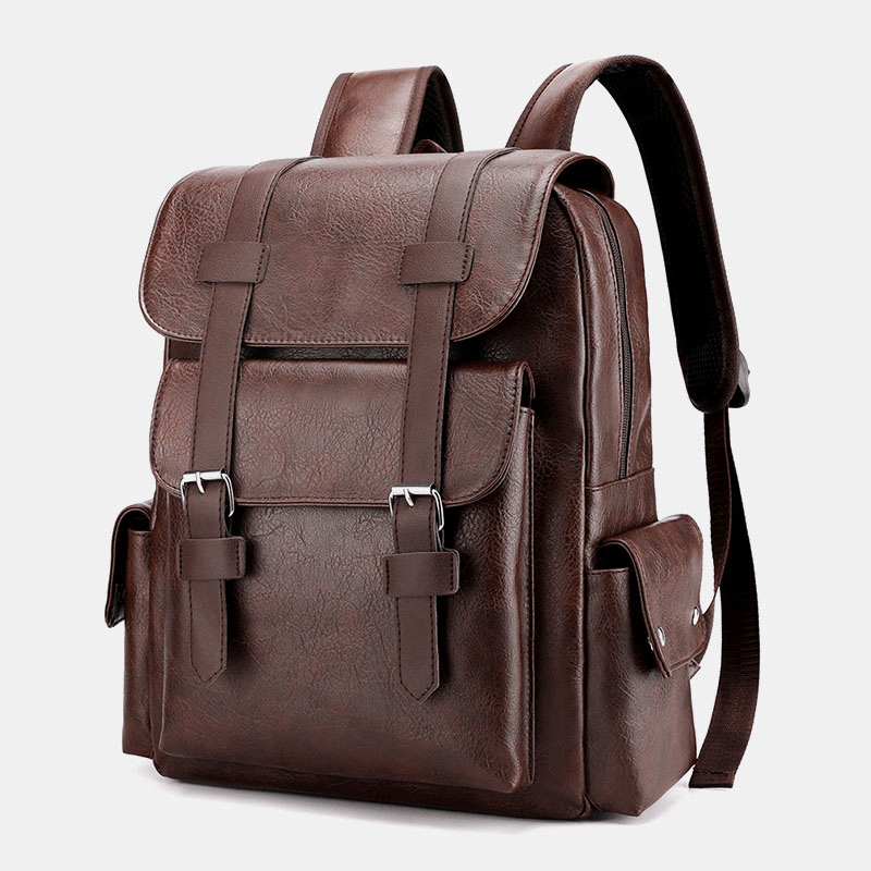 Men Vintage 14 Inch Laptop Large Capacity Bag Backpack - MRSLM