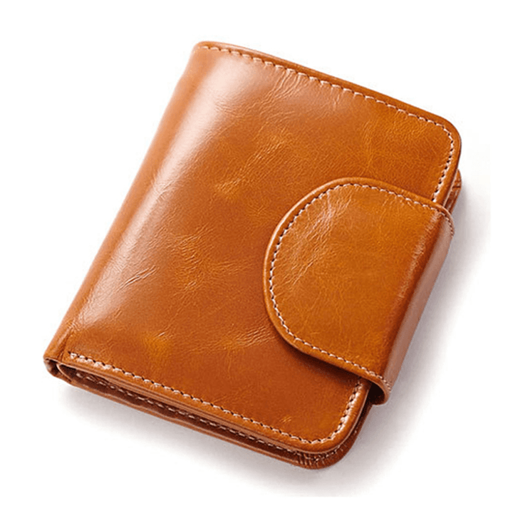 Women Genuine Leather Wallet Business Card Holder Purse - MRSLM