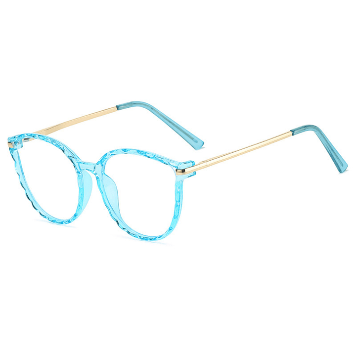 TR90 Anti-Blue Glasses round Frame Metal Legs Men and Women Can Wear Myopia - MRSLM