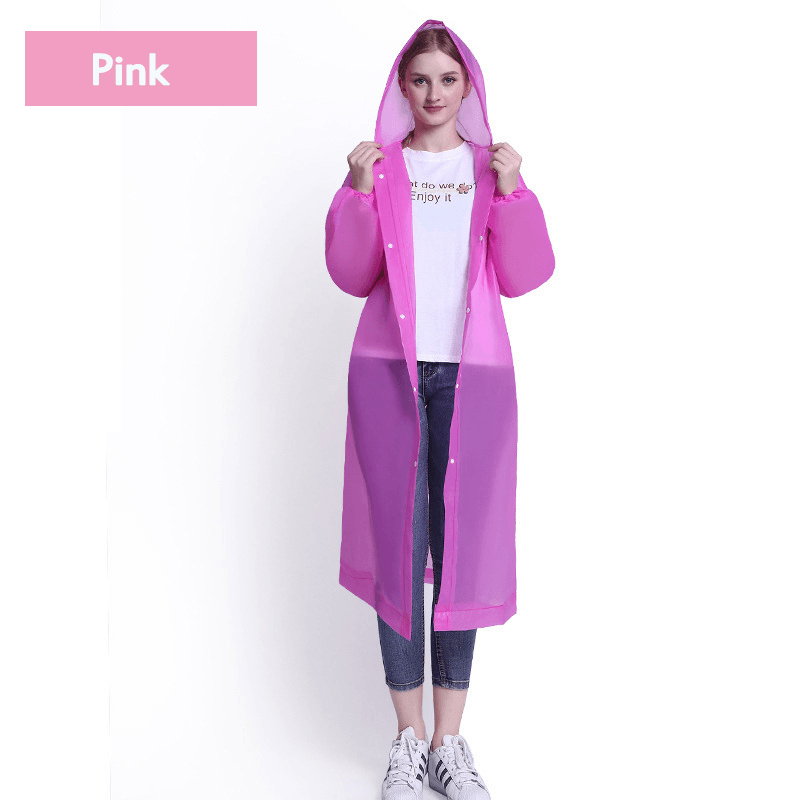 Non-Disposable Stylish Adult Lightweight Hooded Raincoat Breathable Tourism Outdoor Raincoat Environmental Protection Rainware Slicker Mackintosh - MRSLM