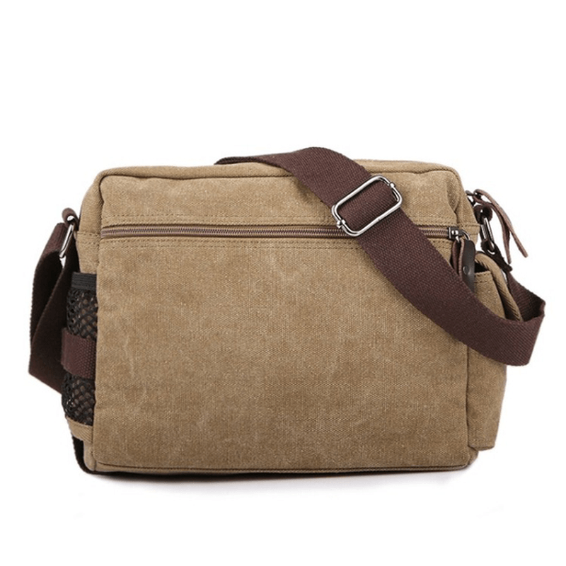 Canvas Outdoor Travel Leisure Shoulder Men Women Retro Capacity Crossbody Bag - MRSLM