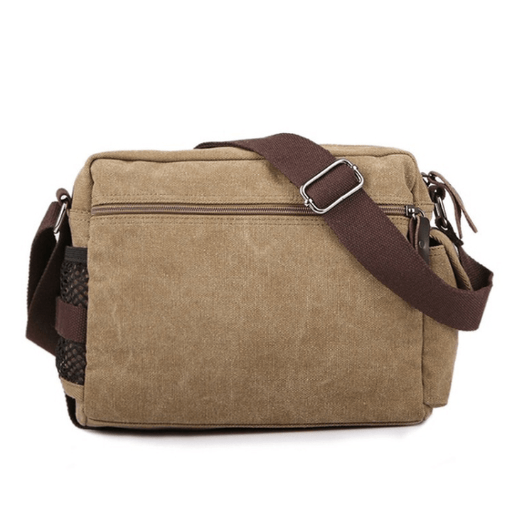 Canvas Outdoor Travel Leisure Shoulder Men Women Retro Capacity Crossbody Bag - MRSLM