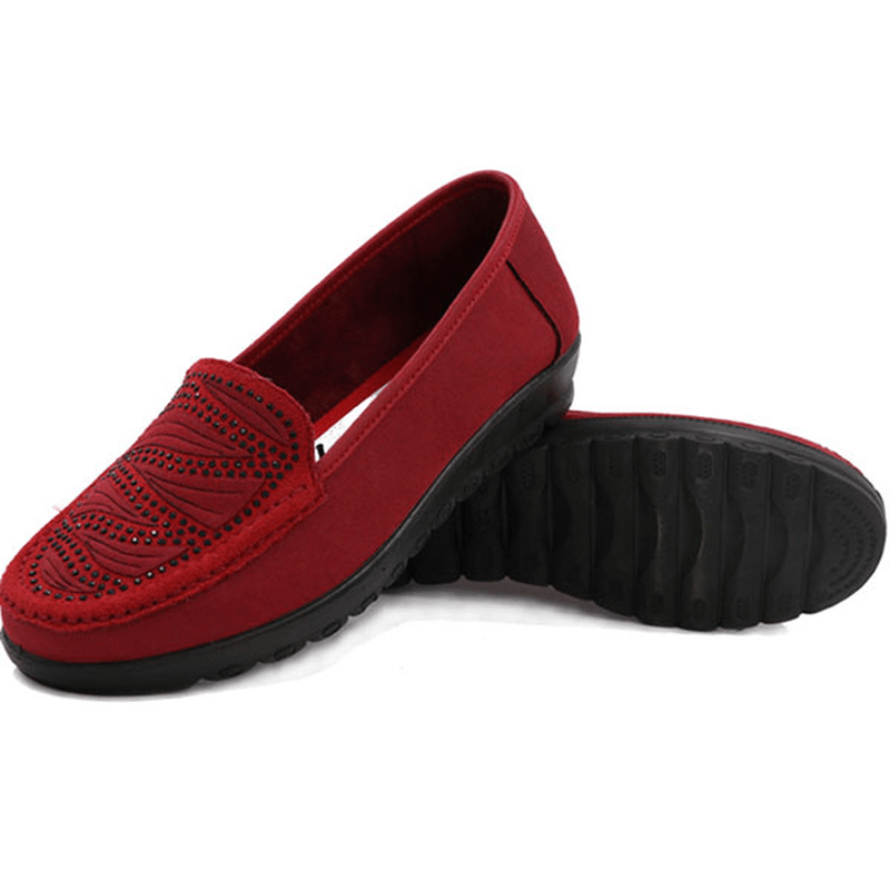 Women Casual Flat Slip on Soft Shoes in Suede - MRSLM