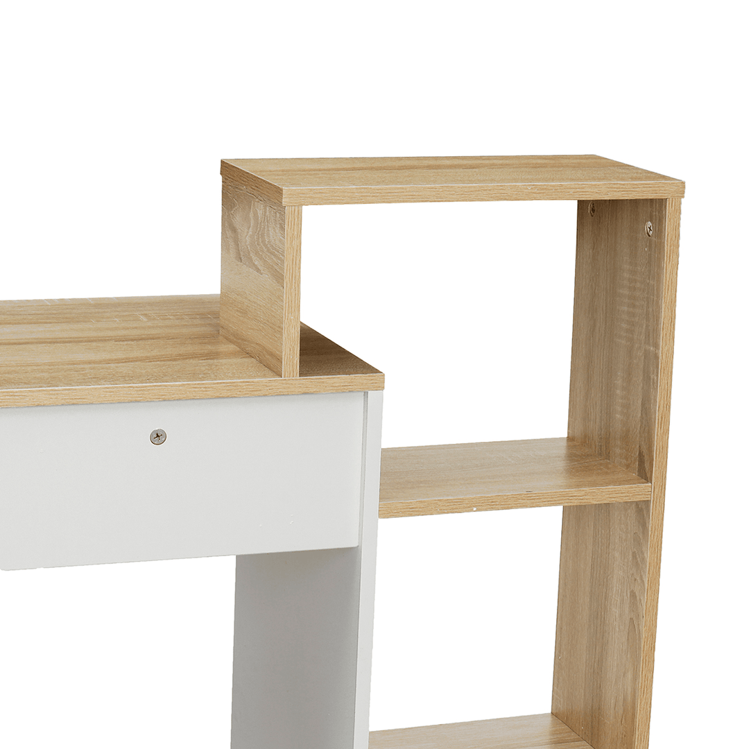 43 Inch Work Table Shelf PC Table Computer Furniture Home Office White Sonoma - MRSLM