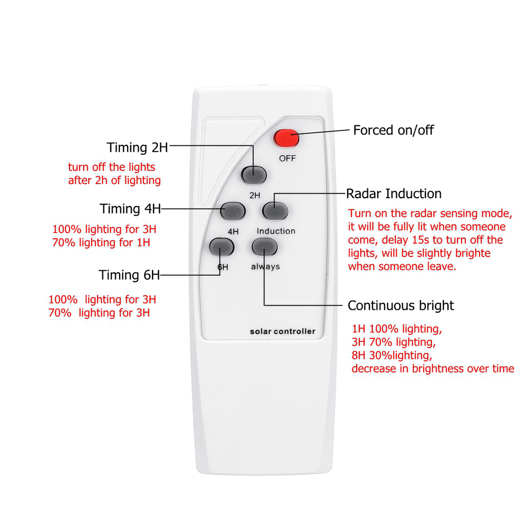 23*47.5CM 360W 462 LED Solar Street Light with Remote Controller - MRSLM