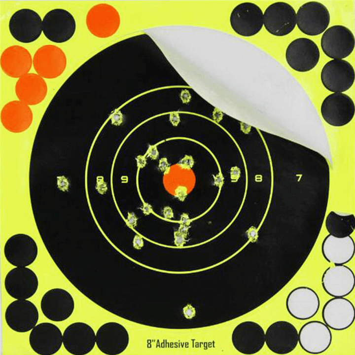 10PCS Shooting Adhesive Targets Splatter Reactive Target Sticker Paper 20*20CM - MRSLM