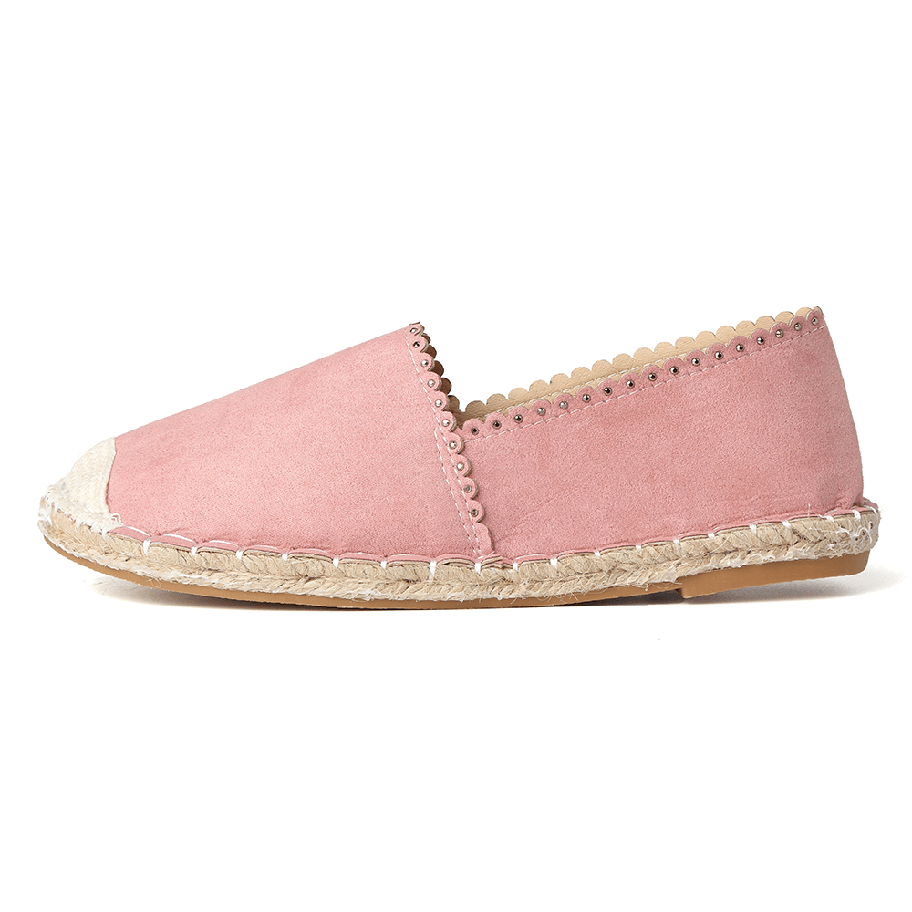 Women Casual Comfy Breathable Espadrille Flat Slip on Flats - MRSLM