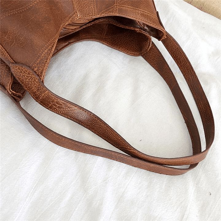 Women Multi-Layer Casual Shoulder Bag Quilt Solid Handbag - MRSLM