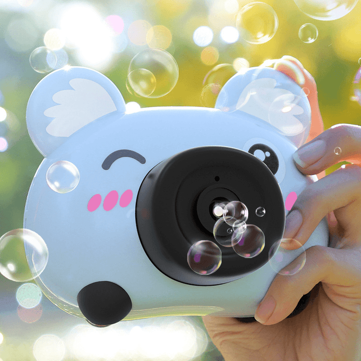 Bubble Machine Camera Koala Bubble Machine Full Electric Children'S Toy Bubble Gun - MRSLM