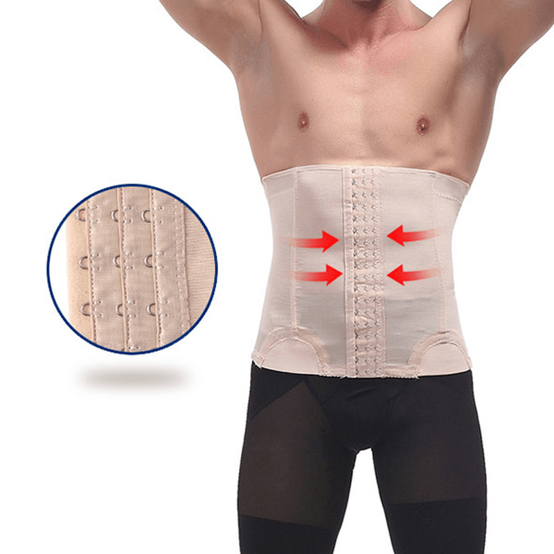 Mens Slimming Belt Belly Elastic Body Shaper Casual Corset Abdomen Tummy Slim Girdle - MRSLM