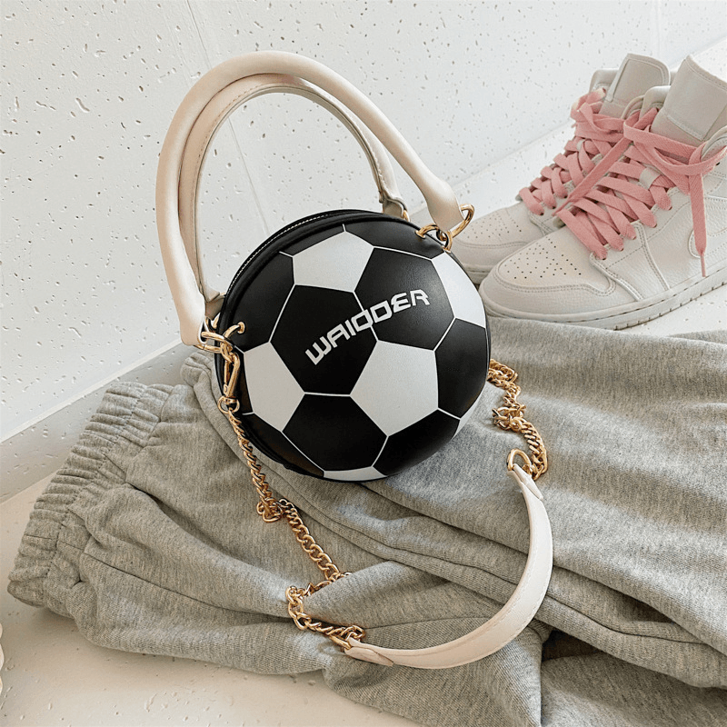 Women Fashion Basketball Football Chains Casual Handbag Crossbody Bag - MRSLM