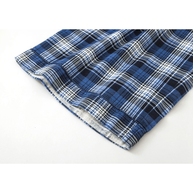 Plaid Cotton Warm Pajamas Set - MRSLM