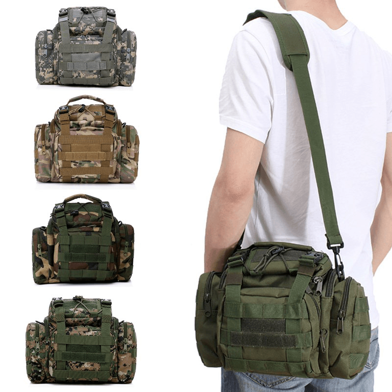 Outdoor Tactical Molle Backpack Camera Shoulder Pack Bag Waist Pouch Hiking Camping Travel Handbag - MRSLM