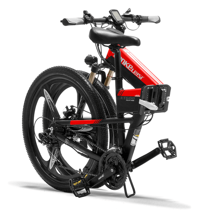 LANKELEISI XT600 10.4Ah 48V 400W 26Inch Folding Moped Electric Bike 100Km Mileage Max Load 120Kg with EU Plug Electric Bicycle - MRSLM