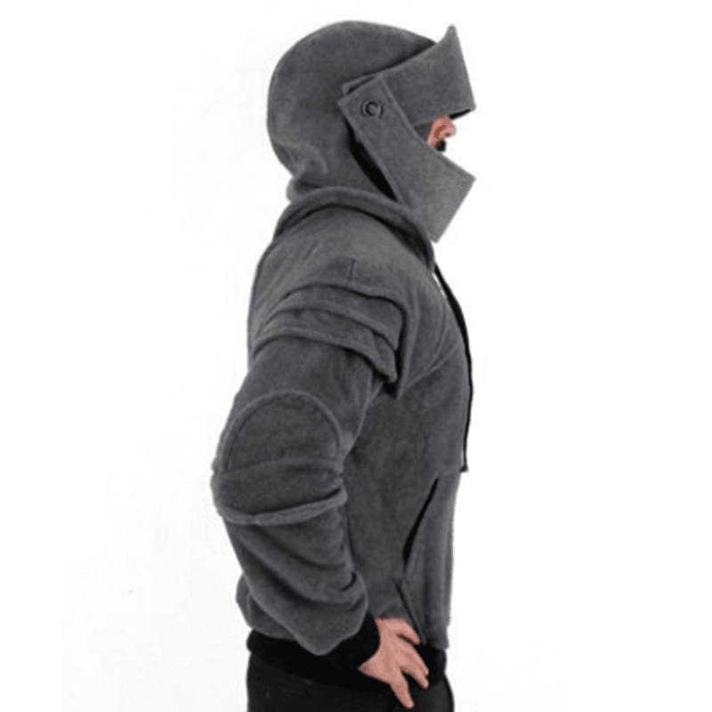 Retro Protective Elbow Mask Knight Hoodies plus Size Drawstring Sweatshirts - MRSLM