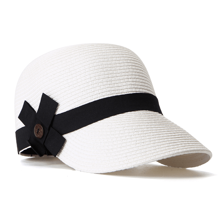 Woman Straw Hat Visor Riding Breathable UV Protection Cap - MRSLM