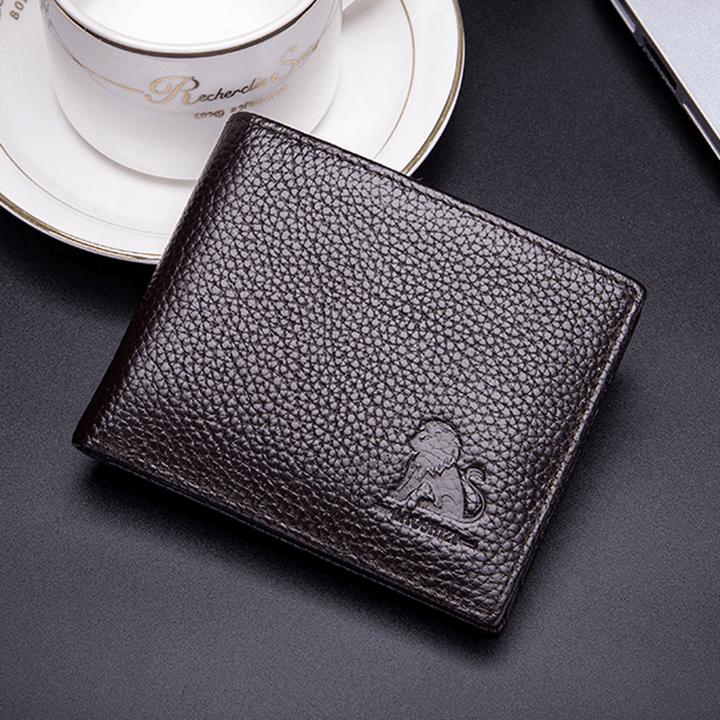 Men Faux Leather Card Holder Thin Wallet - MRSLM