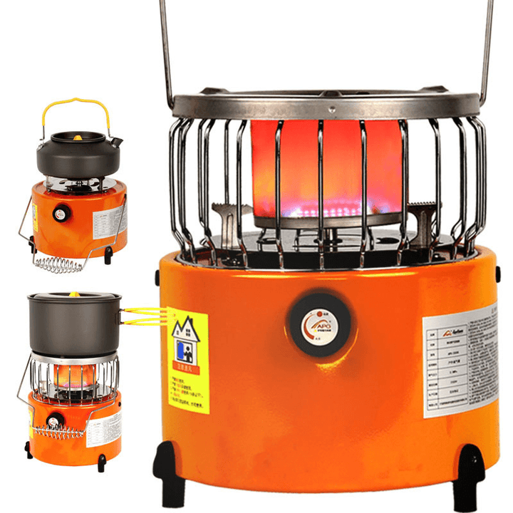 APG 2 in 1 2000W Camping Tent Warm Furnace Warmer Stove Picnic Cooking Stove Ice Fishing Hiking Fire Pit - MRSLM