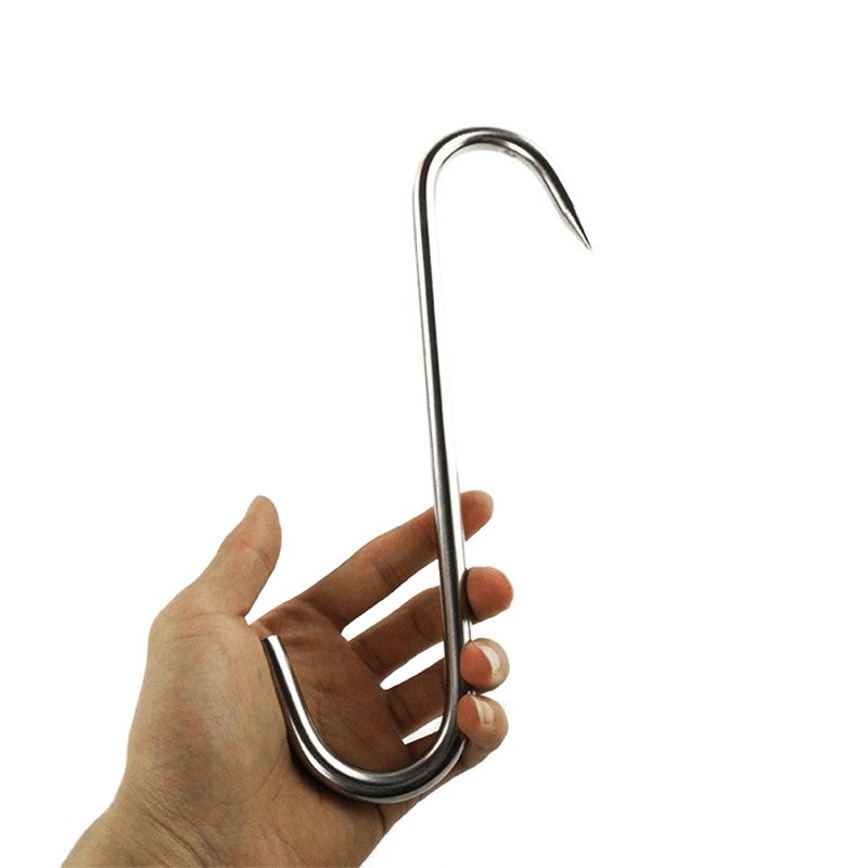 Honana 10Pcs / Lot Stainless Steel round S Shaped Hook Kitchen Beef Chicken BBQ Sticks Needle - MRSLM