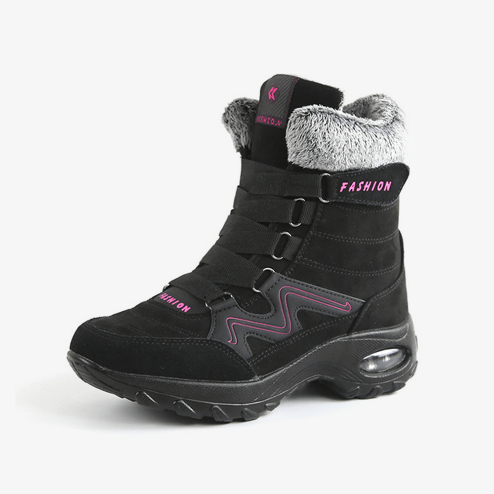 Women Air Cushion Soft Sole Warm Outdoor Snow Boots - MRSLM